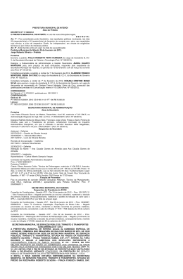 PREFEITURA MUNICIPAL DE NITER&Oacute;I Atos do Prefeito DECRETO