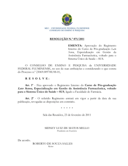 71 - Conselhos Superiores da Universidade Federal Fluminense