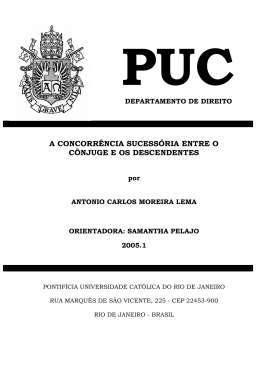 a concorrência sucessória entre o cônjuge e os - Maxwell - PUC-Rio
