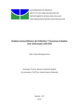 An&aacute;lise transcrit&ocirc;mica de linf&oacute;citos T humanos tratados com