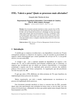 ITIL: Valer&aacute; a pena? Quais os processos mais