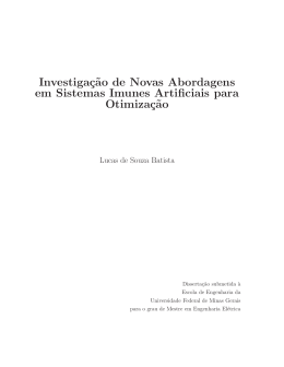 Investiga&ccedil;&tilde;ao de Novas Abordagens em Sistemas Imunes