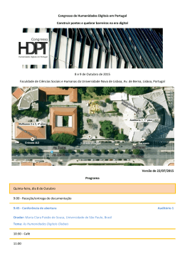 programa - Faculdade de Ci&ecirc;ncias Sociais e Humanas