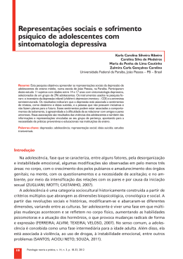 Representações sociais e sofrimento psíquico de