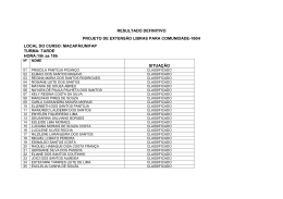 PROEAC &ndash; Edital n&ordm; 008-2014 &ndash; 29.04.2014 &ndash; Resultado definitivo