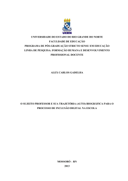 (auto) biogr&aacute;fica para o processo de inclus&atilde;o digital na escola