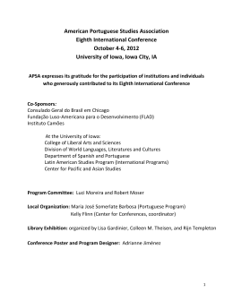 American Portuguese Studies Association Eighth International