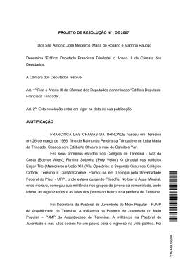 PROJETO DE RESOLU&Ccedil;&Atilde;O N&ordm; , DE 2007