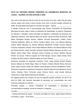 Acta n&ordm; 3/2006 - munic&iacute;pio de lagoa