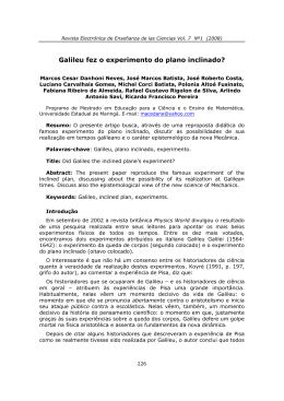 Galileu fez o experimento do plano inclinado?