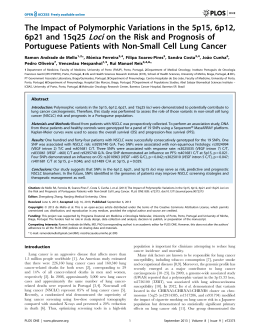 The Impact of Polymorphic Variations in the 5p15, 6p12, 6p21 and