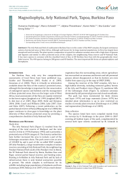 Full PDF - Check List: Journal of Species Lists and Distribution
