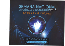 Folder da SNCT 2015 - Instituto Federal de Goi&aacute;s