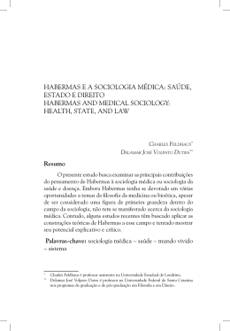 HabErmaS E a SoCioLogia m&eacute;DiCa - Programa de P&oacute;s