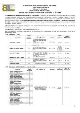 Edital de Abertura. - Orhion Consultoria