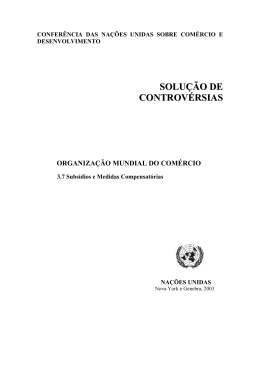 Module 3.7. WTO: Subsidies and Countervailing Measures