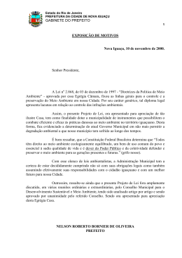 GABINETE DO PREFEITO EXPOSI&Ccedil;&Atilde;O DE MOTIVOS Nova