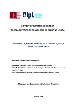 Implementa&ccedil;&atilde;o das medidas de autoprote&ccedil;&atilde;o em edif&iacute;cios