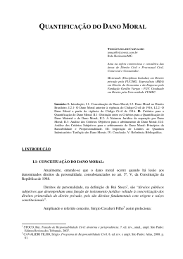 QUANTIFICA&Ccedil;&Atilde;O DO DANO MORAL