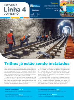 Informe #10 - Metro Linha 4