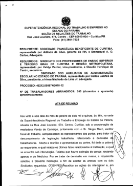 Ata – Mesa Redonda Fepar / Demissão Coletiva