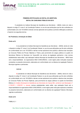 INSTITUTO MUNICIPAL DE ASSIST&Ecirc;NCIA AOS SERVIDORES