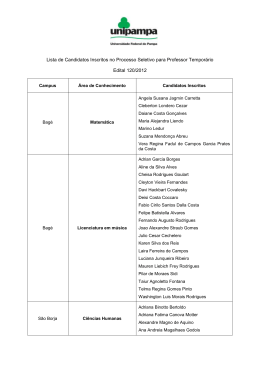 Lista de Candidatos Inscritos 120/2012