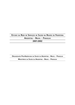 estudo da rede de servi&ccedil;os de sa&uacute;de na regi&atilde;o de fronteira