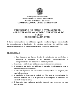 progress&atilde;o no curso e avalia&ccedil;&atilde;o de aprendizagem no modelo