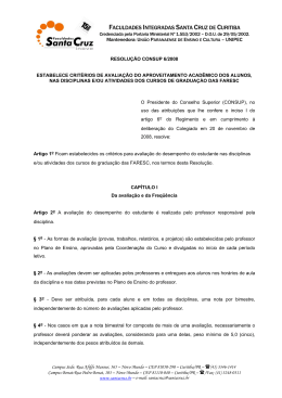 Resolu&ccedil;&atilde;o 06/2008 - Faculdades Santa Cruz