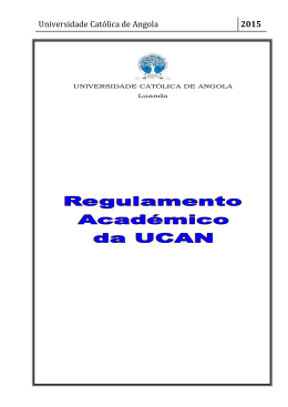 2015/2016 - Universidade Cat&oacute;lica de Angola