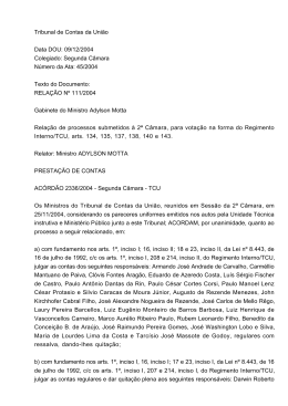 Segunda Câmara - Tribunal de Contas da União