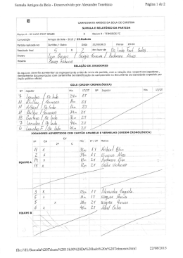 Sumula Amigos da Bola - Desenvolvido por Alexandre Terebinto
