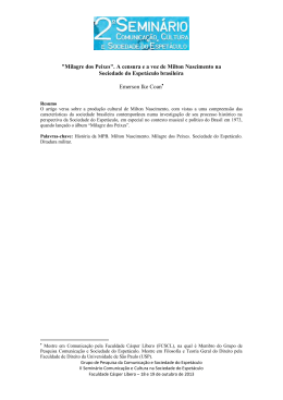 "Milagre dos Peixes". A censura e a voz de Milton Nascimento na