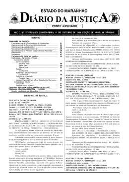di&aacute;rio da justi&ccedil;a - Portal do Poder Judici&aacute;rio do Estado do Maranh&atilde;o