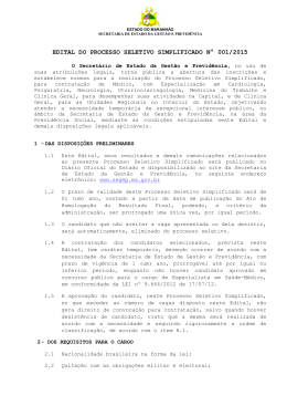 edital do Processo Seletivo Simplificado