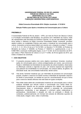 edital Comunica Diversidade