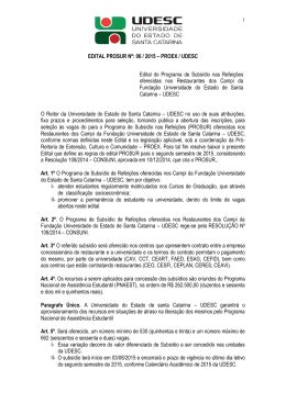Edital PROSUR N 06/2015 Novo e Renovação - Segundo