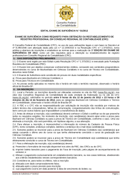 EDITAL CFC/CAE N&ordm;