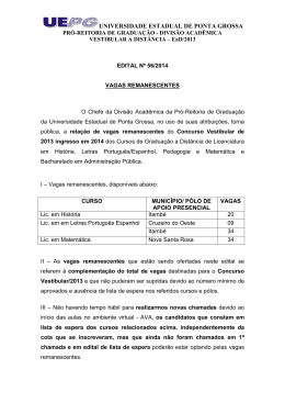 Edital nº 56/2014 - Universidade Estadual de Ponta Grossa