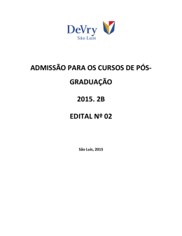 edital - DeVry Brasil