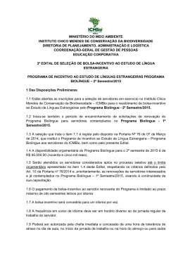 Edital 2o Semestre 2015