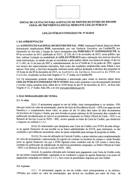 Edital - Ministério da Previdência Social