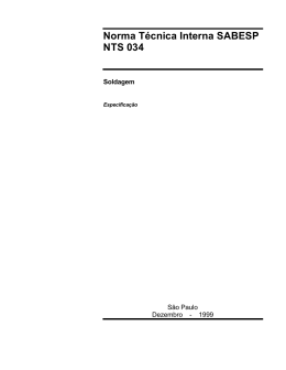 Norma T&eacute;cnica Interna SABESP NTS 034