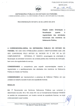 PUBLICADO NO DIARIO OFICIAL NESTA DATA