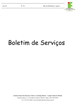 Agosto - IF Baiano