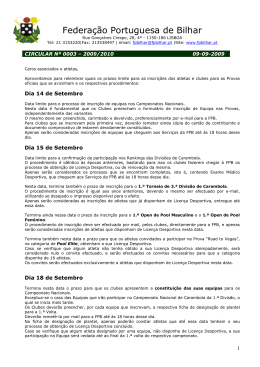 Circular 003 - Federação Portuguesa de Bilhar