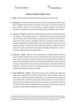 Entenda a tabela de Pre&ccedil;os e Taxas