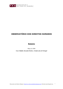 Caso Cidadão Alexandre Rocha c. Estado–Juiz de Portugal