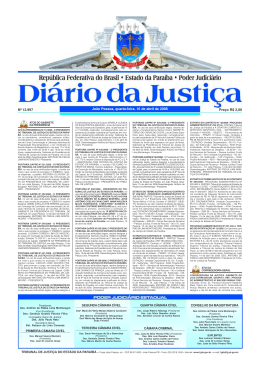DIÁRIO DA JUSTIÇA 2008 Nº 12.997 Preço R$ 2,00 João Pessoa